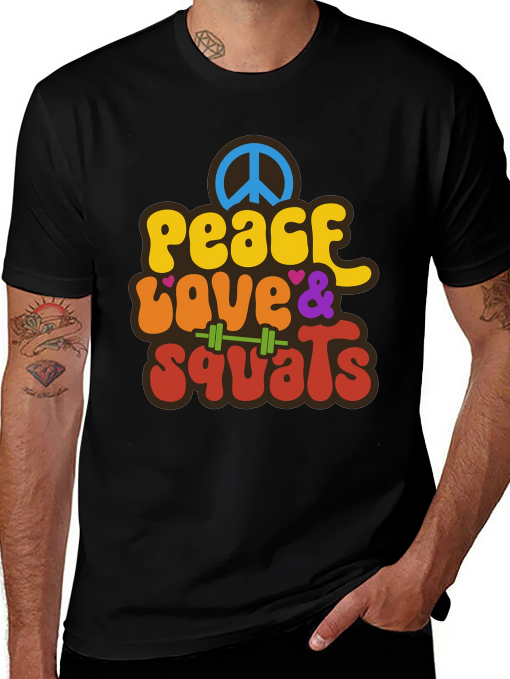 Peace Love & Squats Graphic T-Shirt