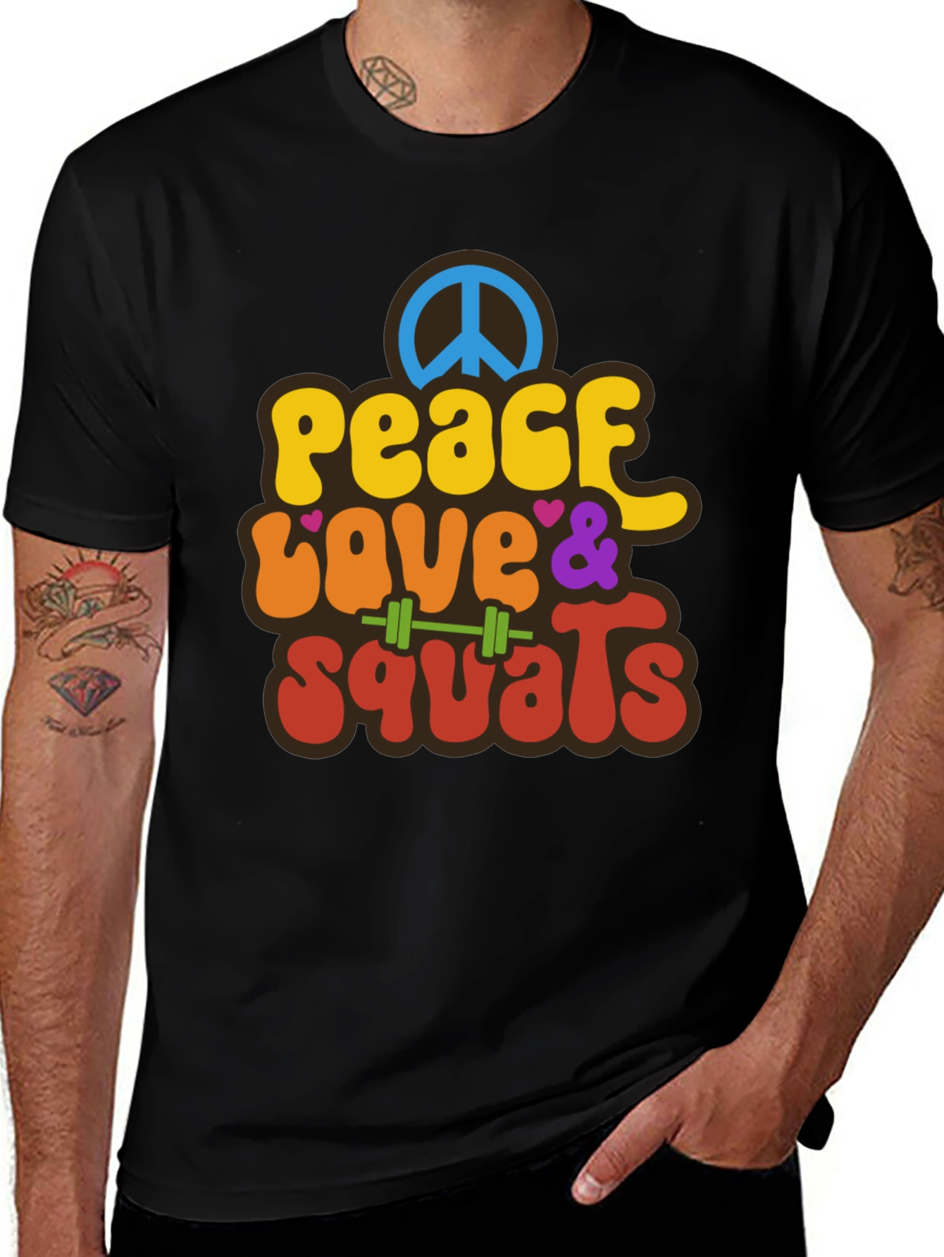 Peace Love & Squats Graphic T-Shirt