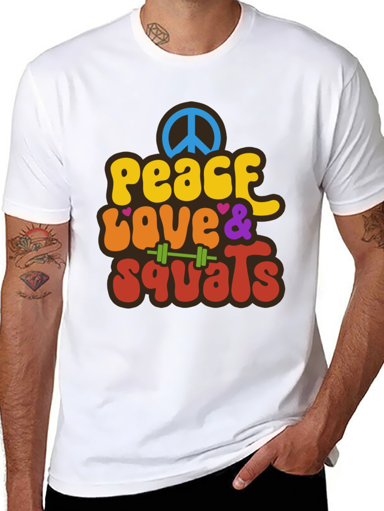 Peace Love & Squats Graphic T-Shirt