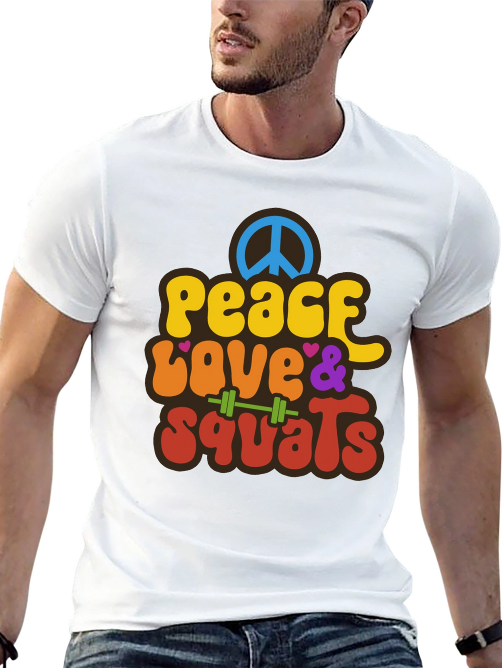 Peace Love & Squats Graphic T-Shirt
