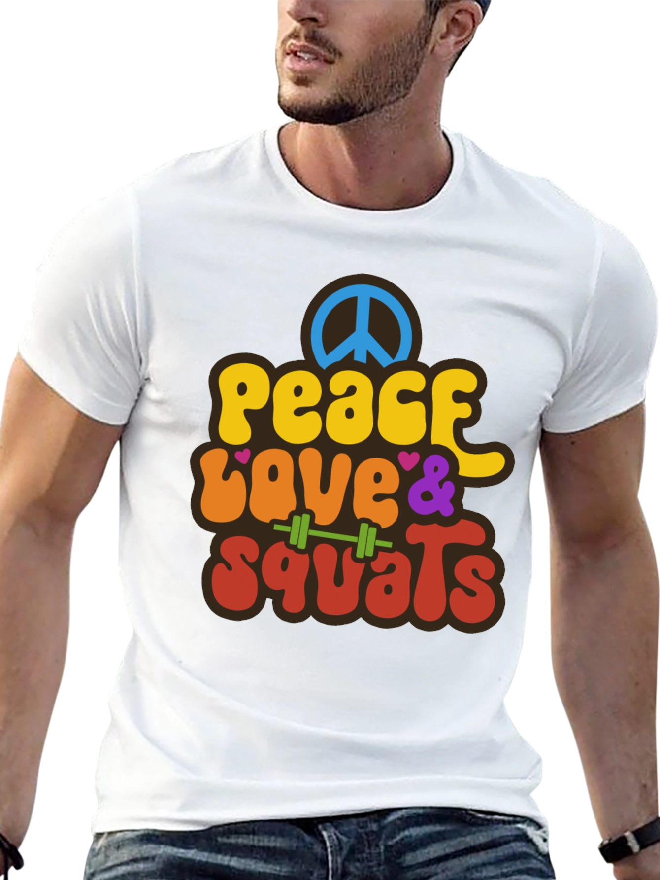Peace Love & Squats Graphic T-Shirt