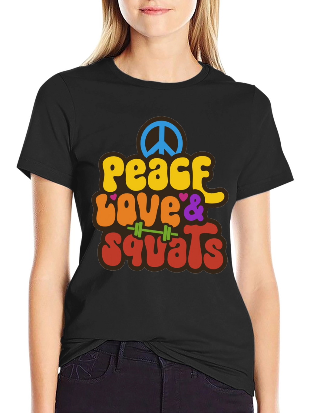 Peace Love & Squats Graphic T-Shirt