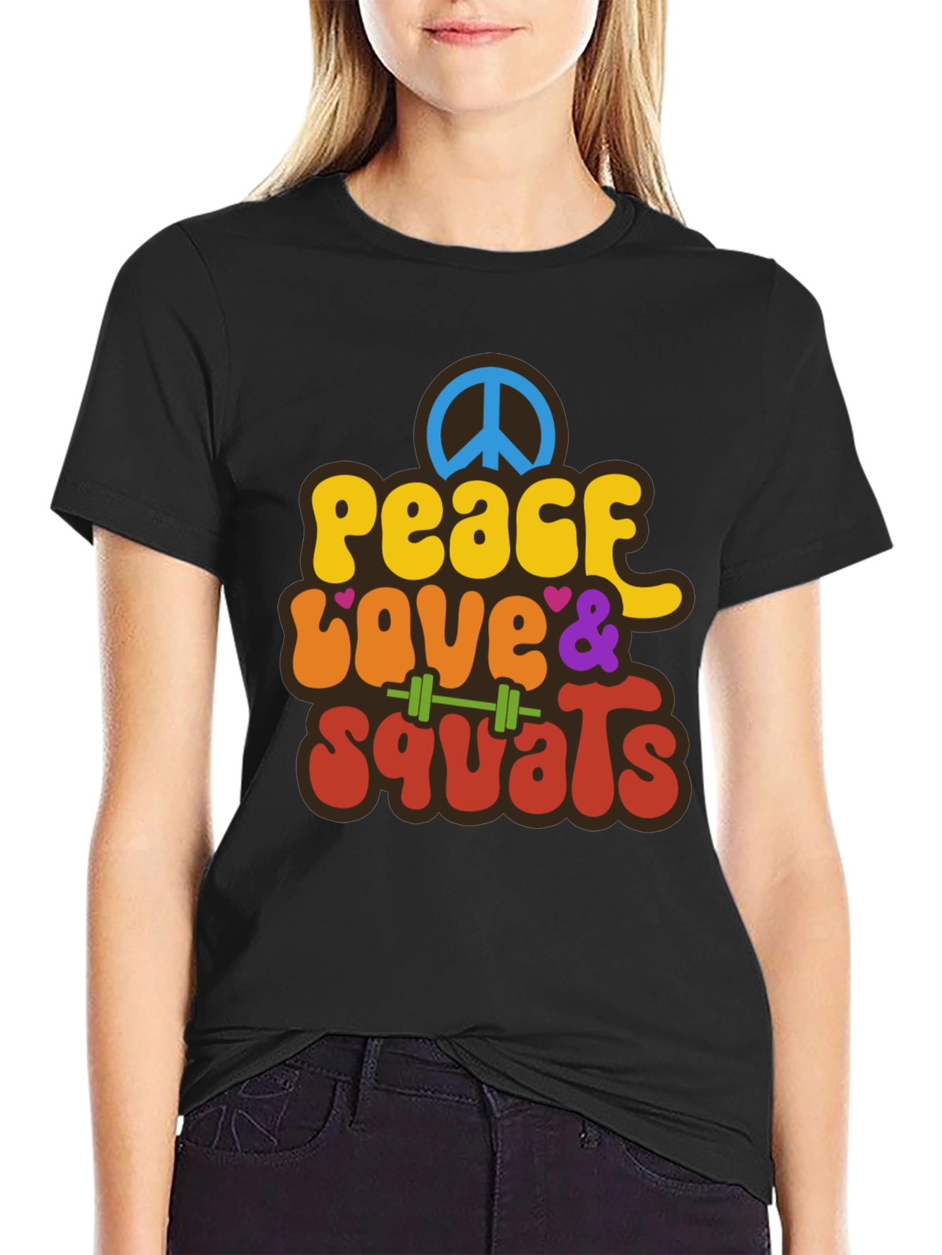Peace Love & Squats Graphic T-Shirt
