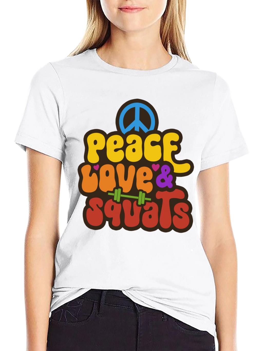 Peace Love & Squats Graphic T-Shirt