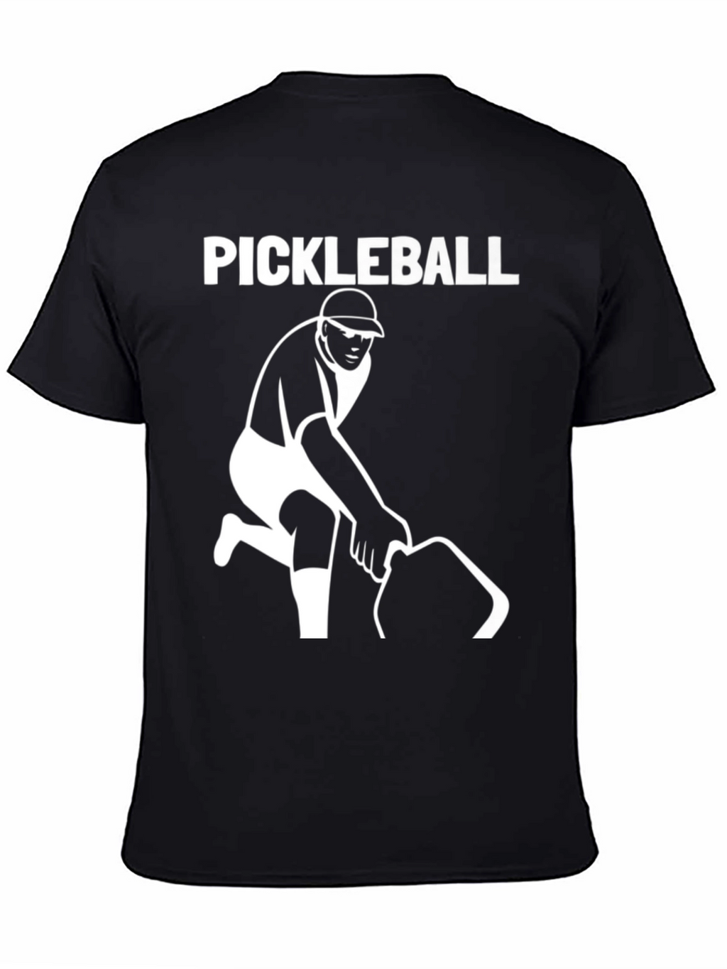 Pickleball Player Graphic T-Shirt - Black