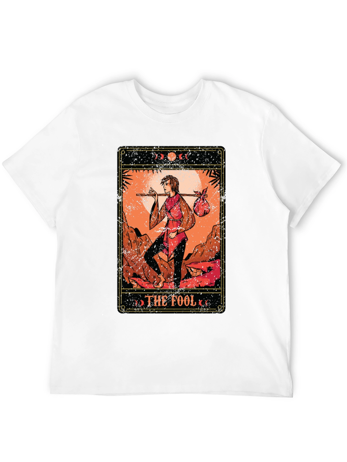 The Fool Tarot Card Graphic T-Shirt - Black