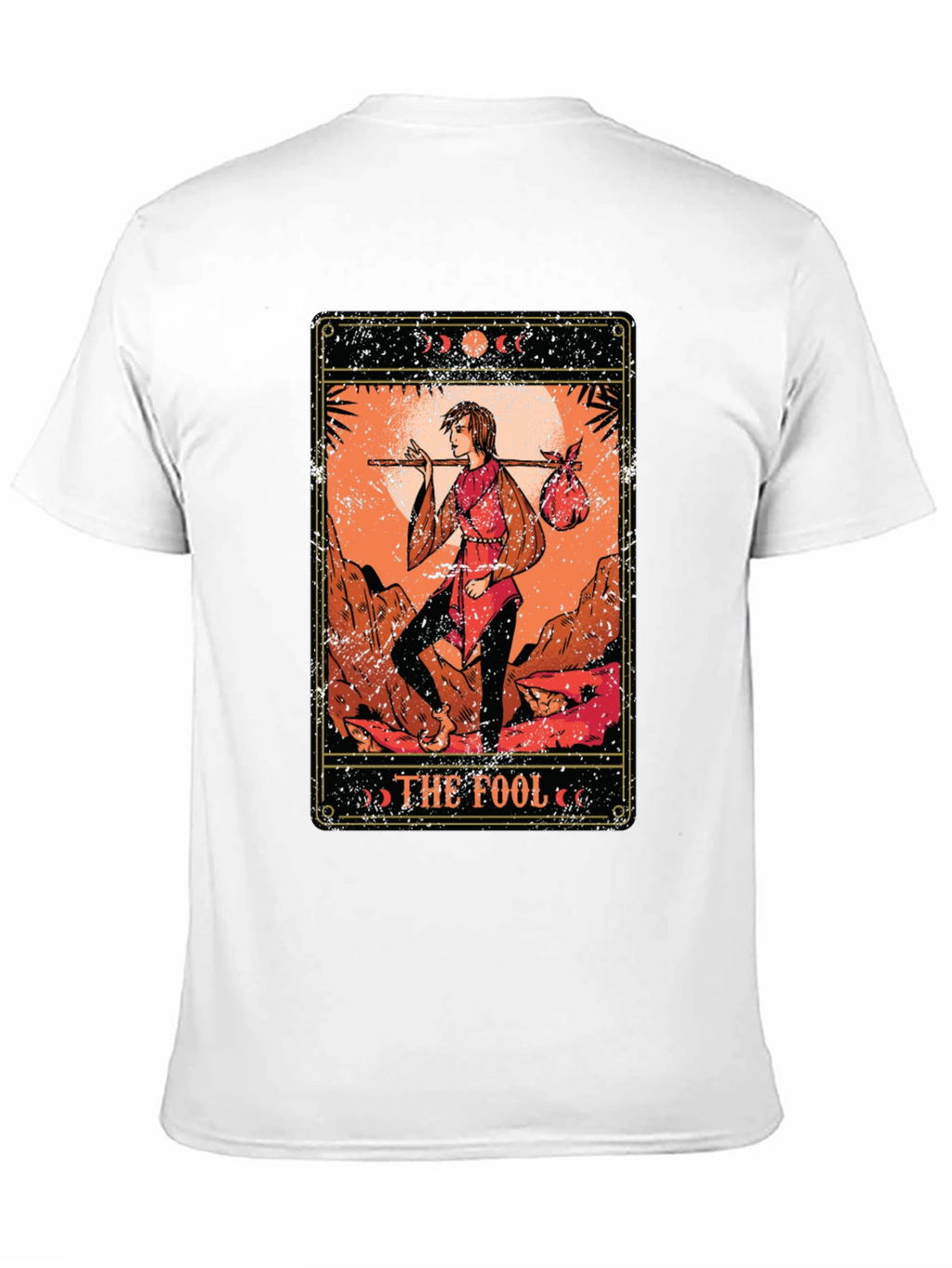 The Fool Tarot Card Graphic T-Shirt - Black