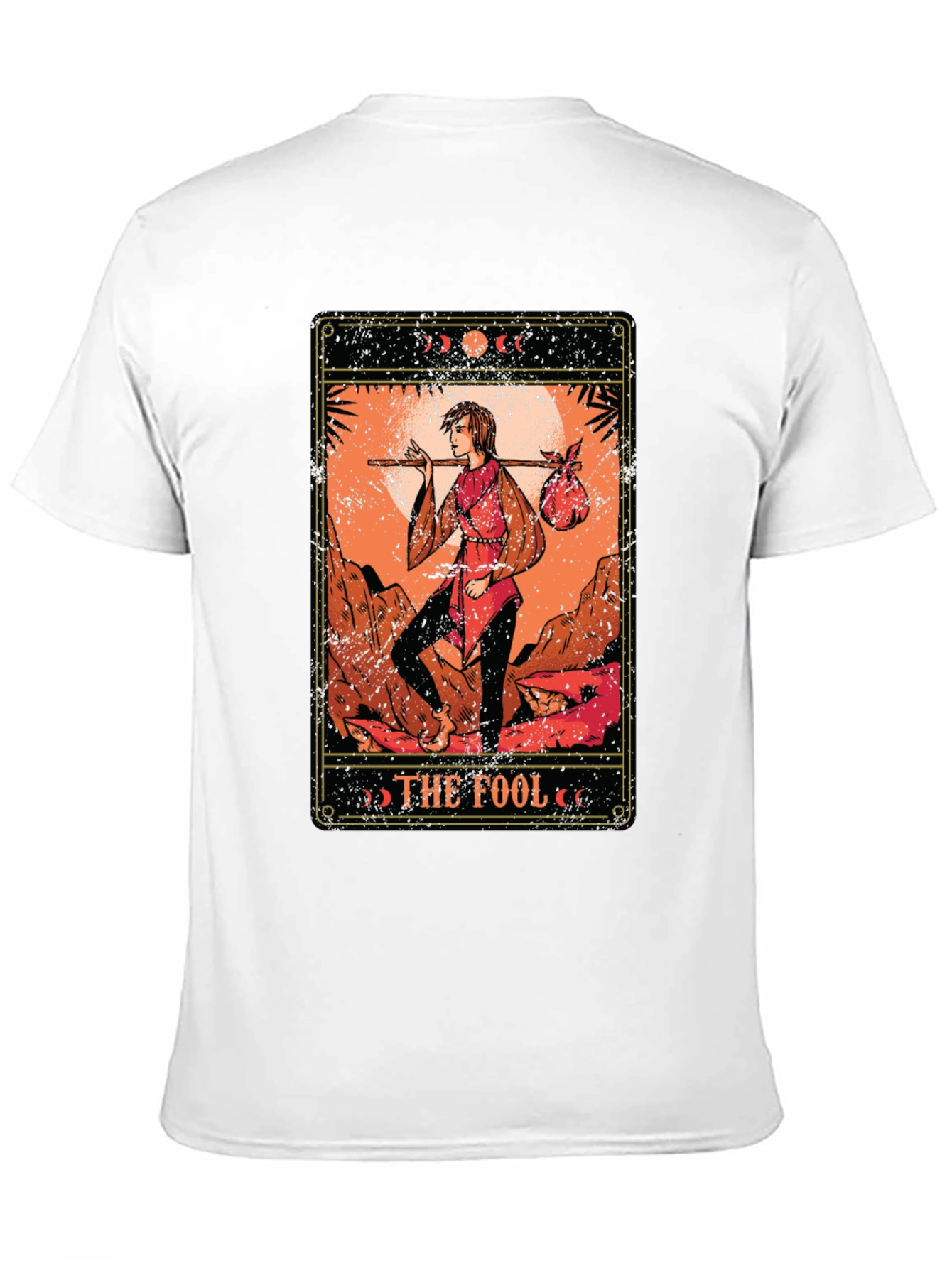 The Fool Tarot Card Graphic T-Shirt - Black