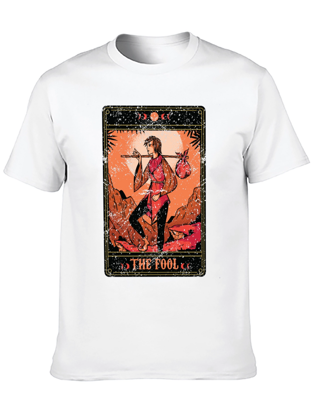 The Fool Tarot Card Graphic T-Shirt - Black