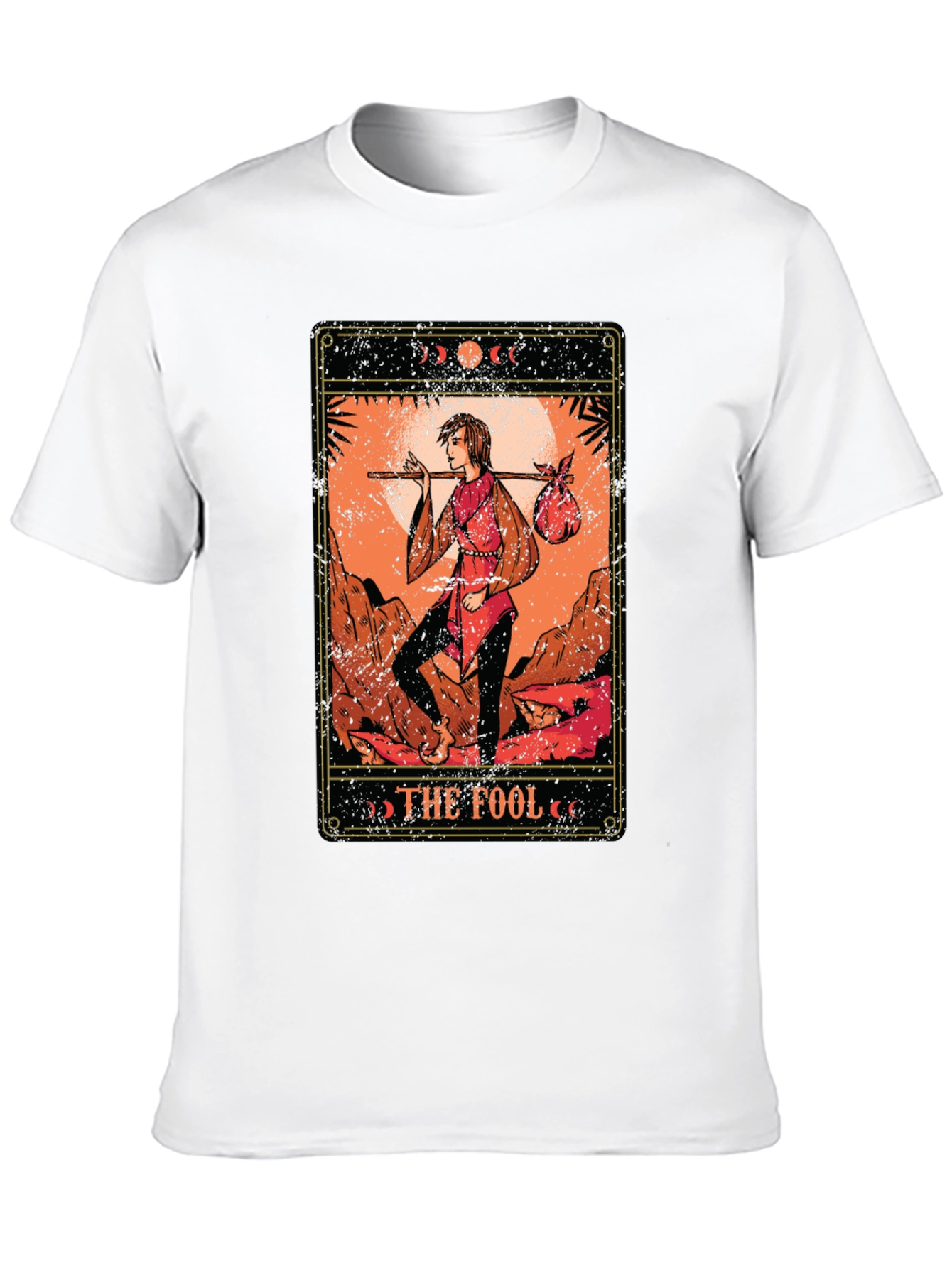 The Fool Tarot Card Graphic T-Shirt - Black