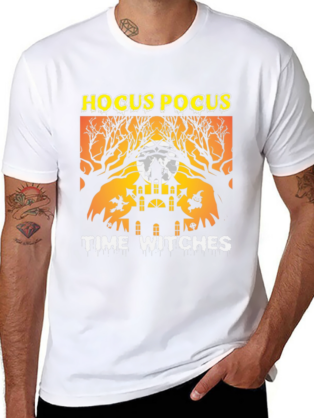 Hocus Pocus Time Witches Halloween Graphic Tee