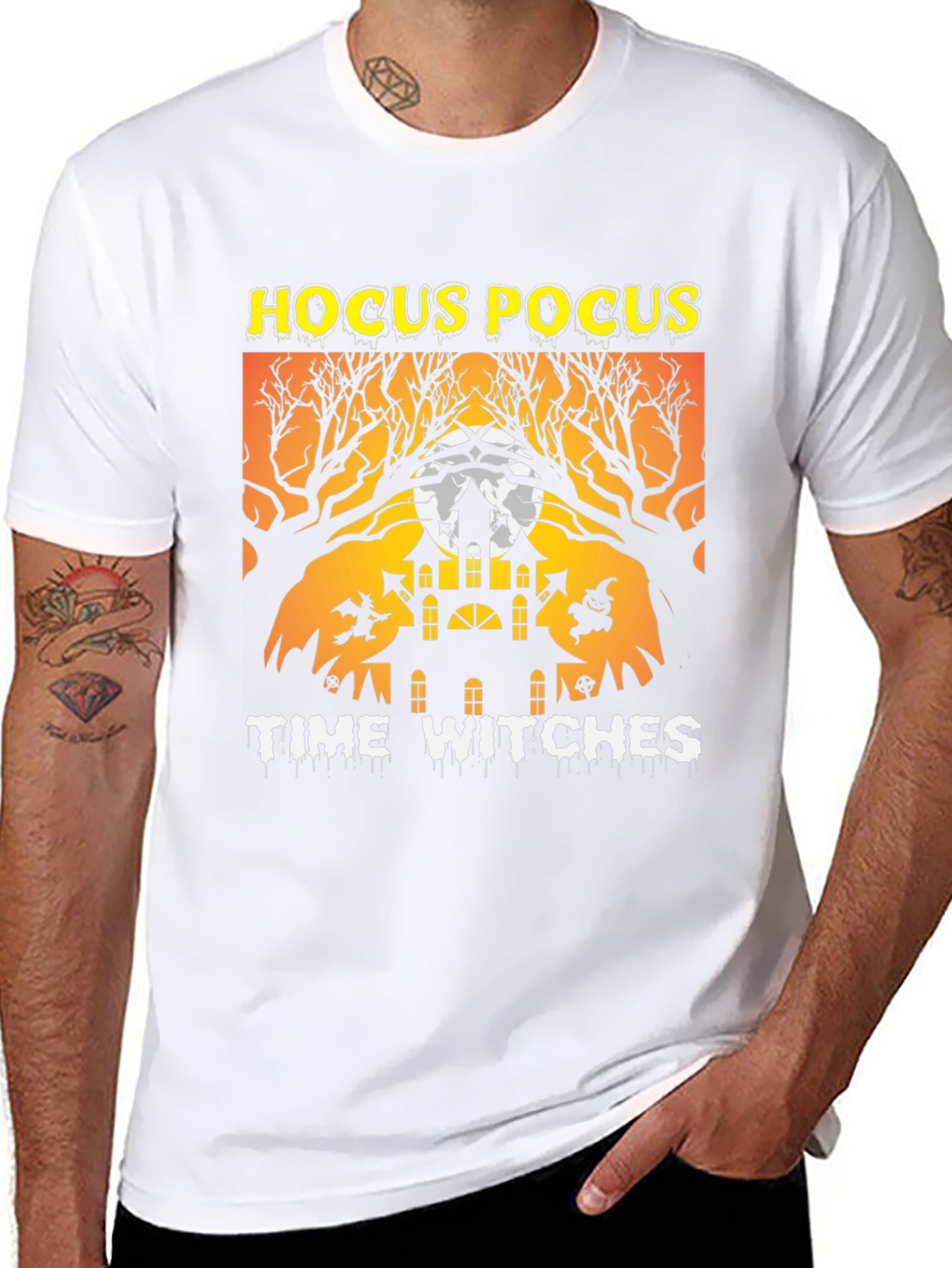 Hocus Pocus Time Witches Halloween Graphic Tee