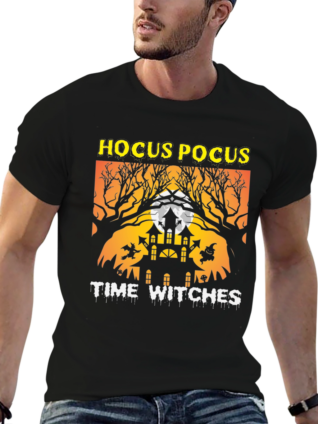 Hocus Pocus Time Witches Halloween Graphic Tee