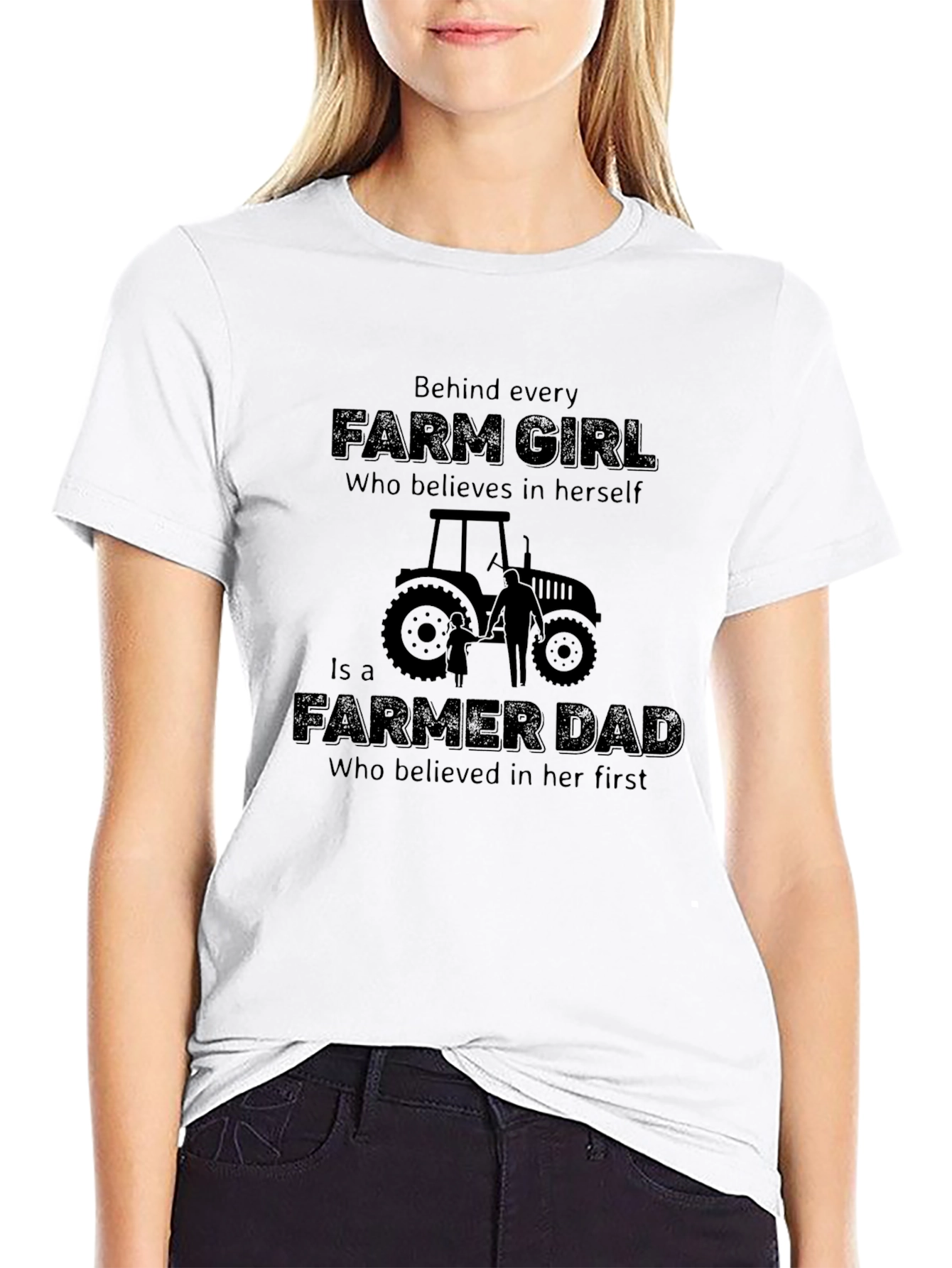 Farm Girl and Farmer Dad Graphic Tee