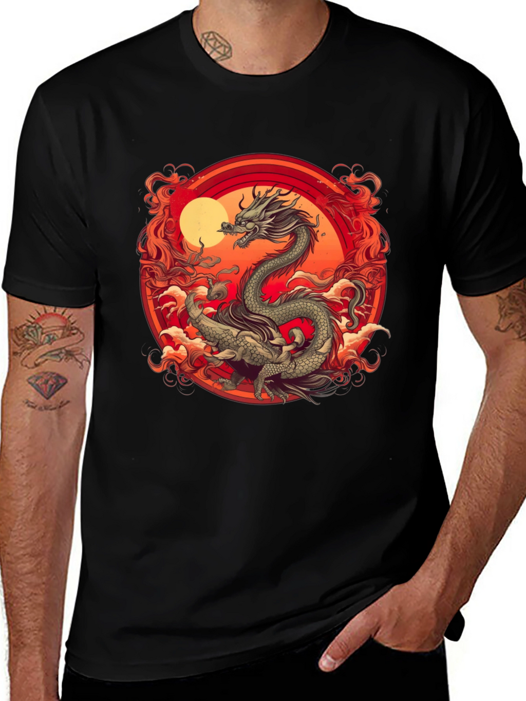 Dragon Graphic Tee - Black T-Shirt