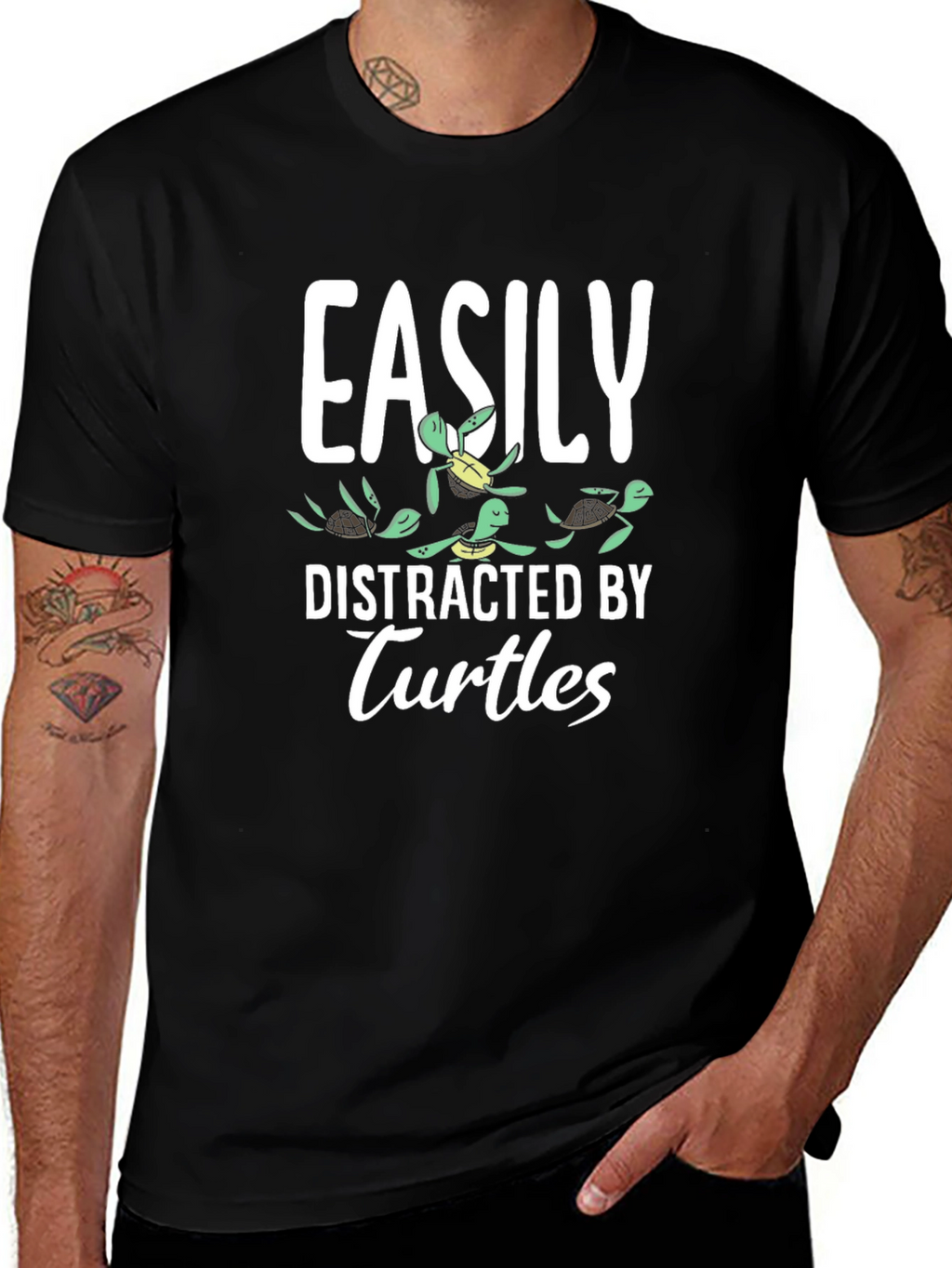 Easily Distracted by Turtles Graphic Tee