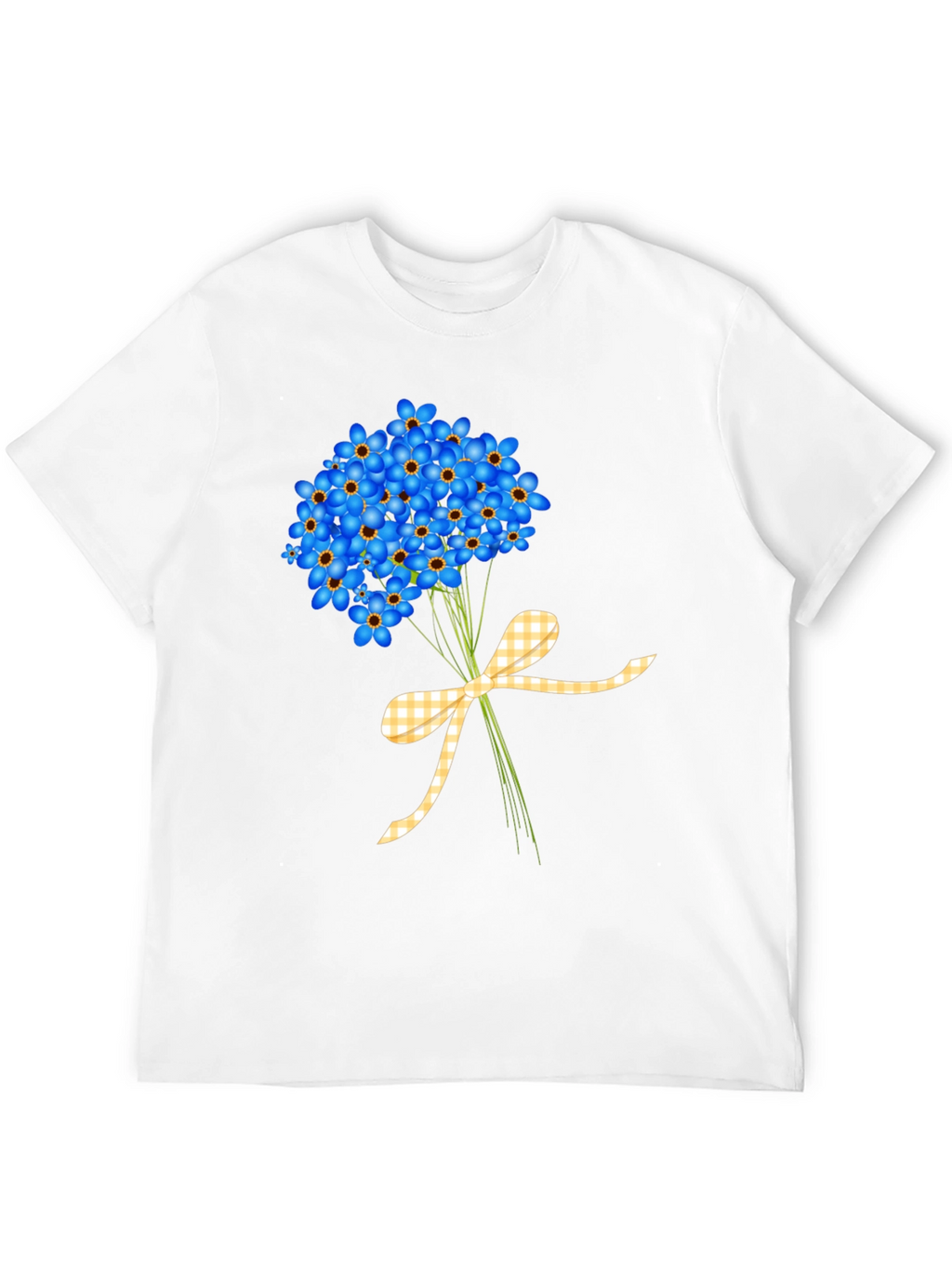 Floral Bouquet Graphic Tee - Forget-Me-Nots