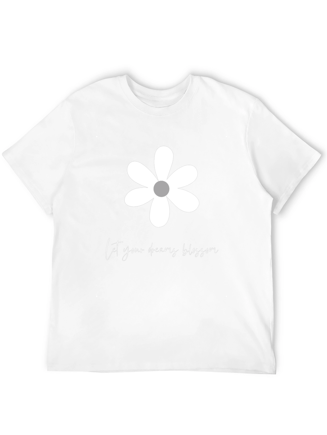 Dream Blossom Graphic Tee - Black Cotton Blend T-Shirt