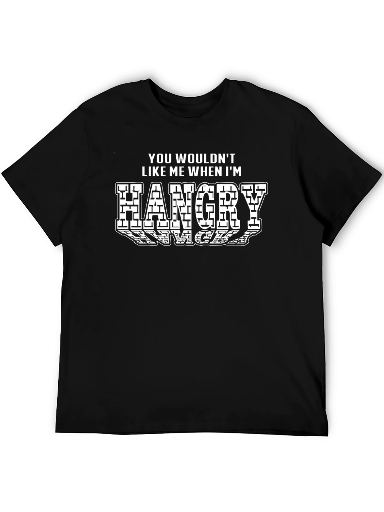 Hangry Graphic Print Black T-Shirt