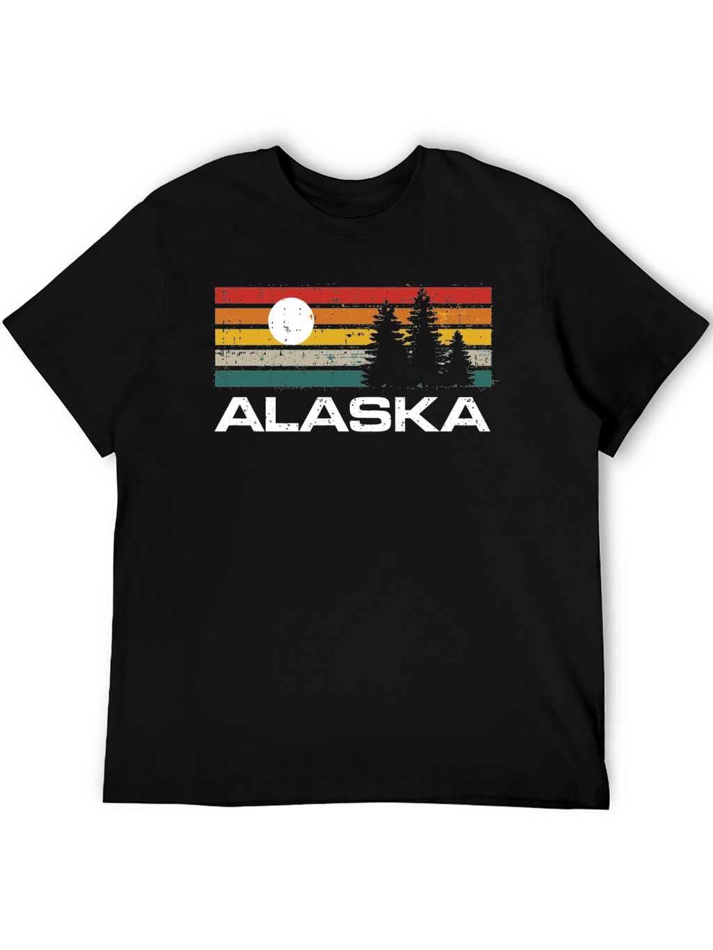 Alaska Graphic Tee Retro Style Black T-Shirt
