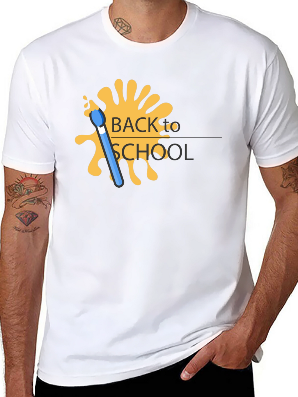 Back to School T-Shirt - Paintbrush Design