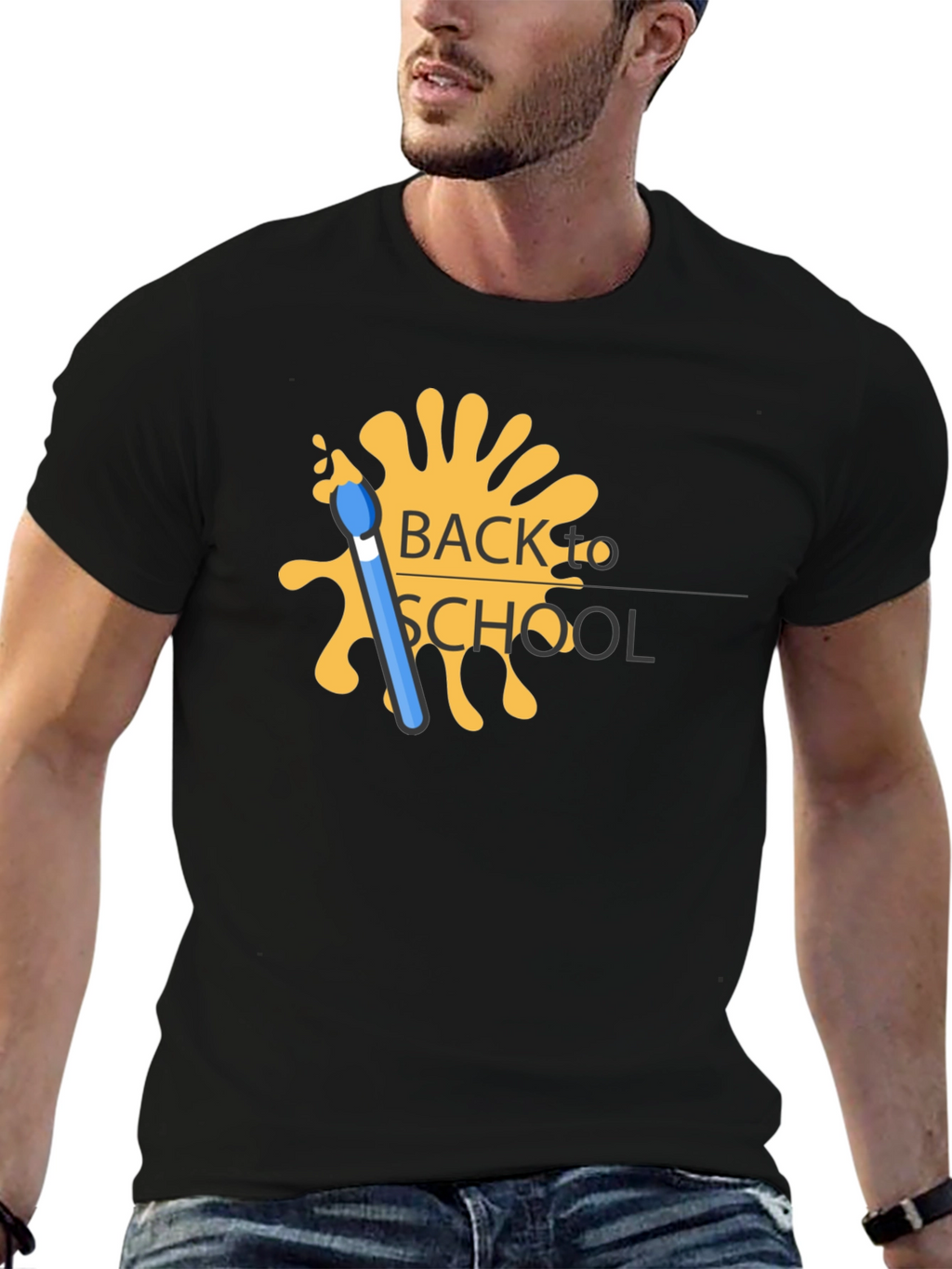 Back to School T-Shirt - Paintbrush Design