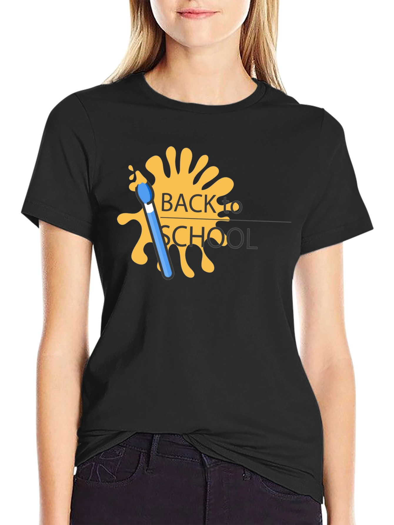 Back to School T-Shirt - Paintbrush Design