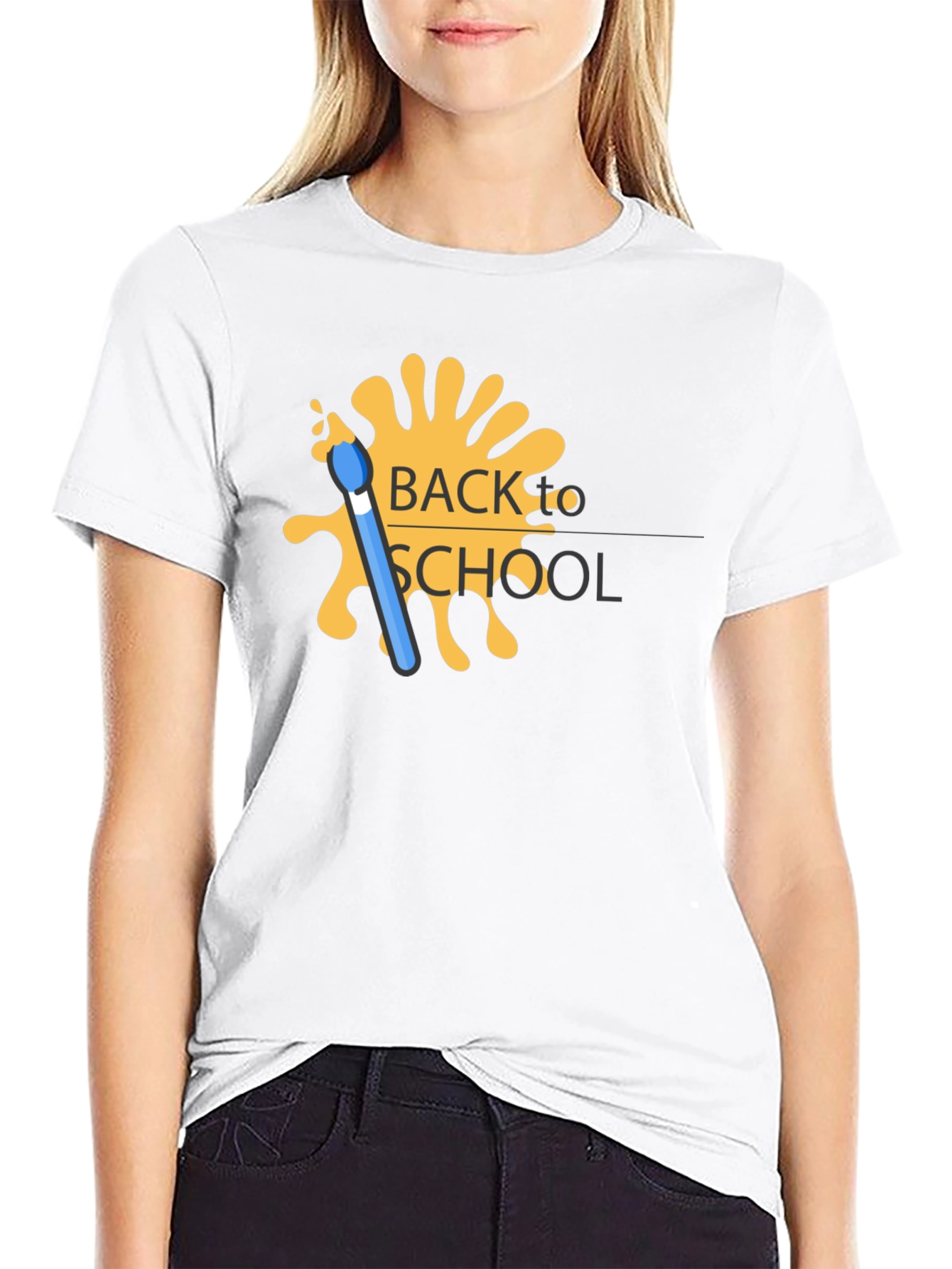 Back to School T-Shirt - Paintbrush Design