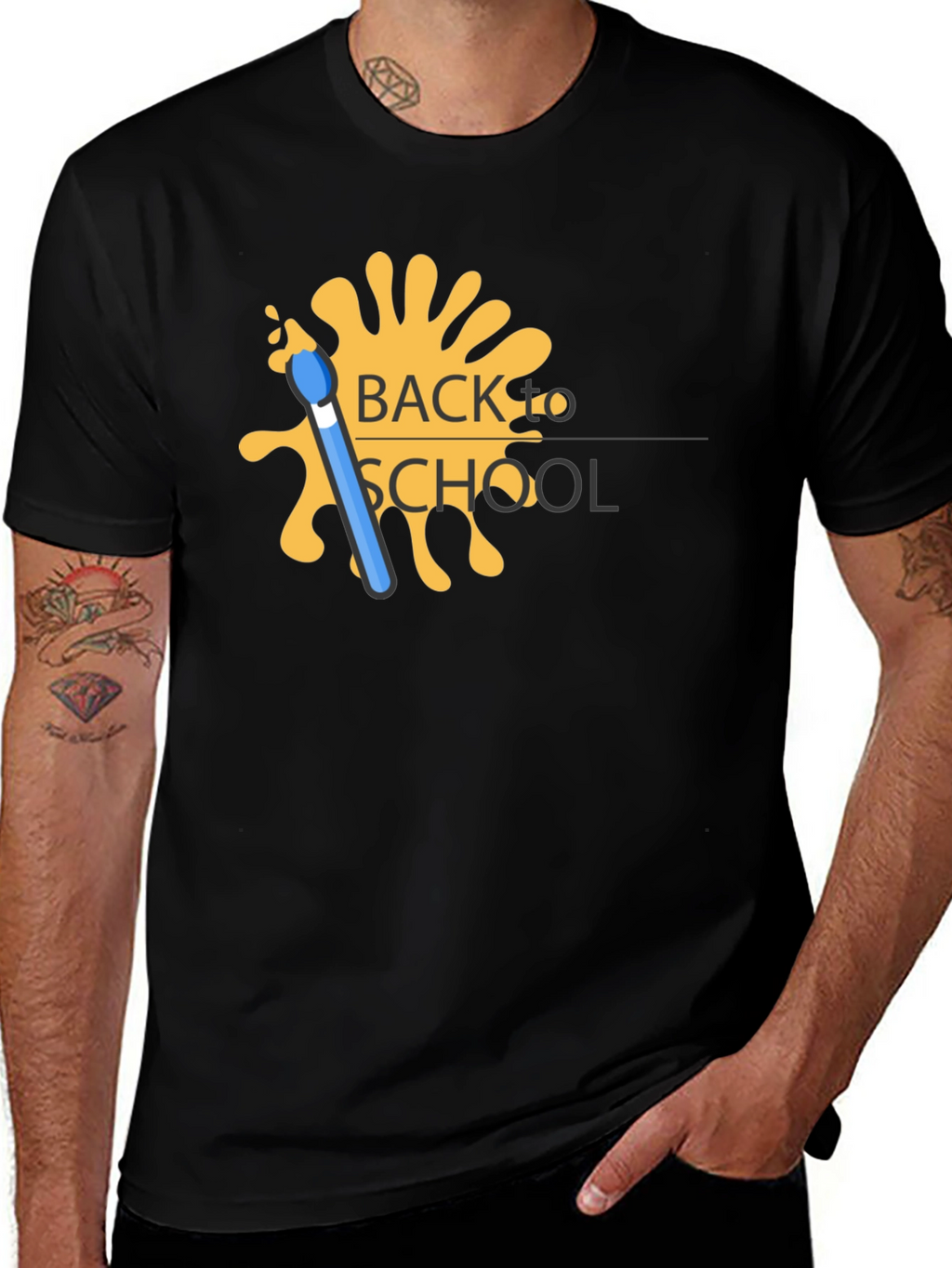 Back to School T-Shirt - Paintbrush Design