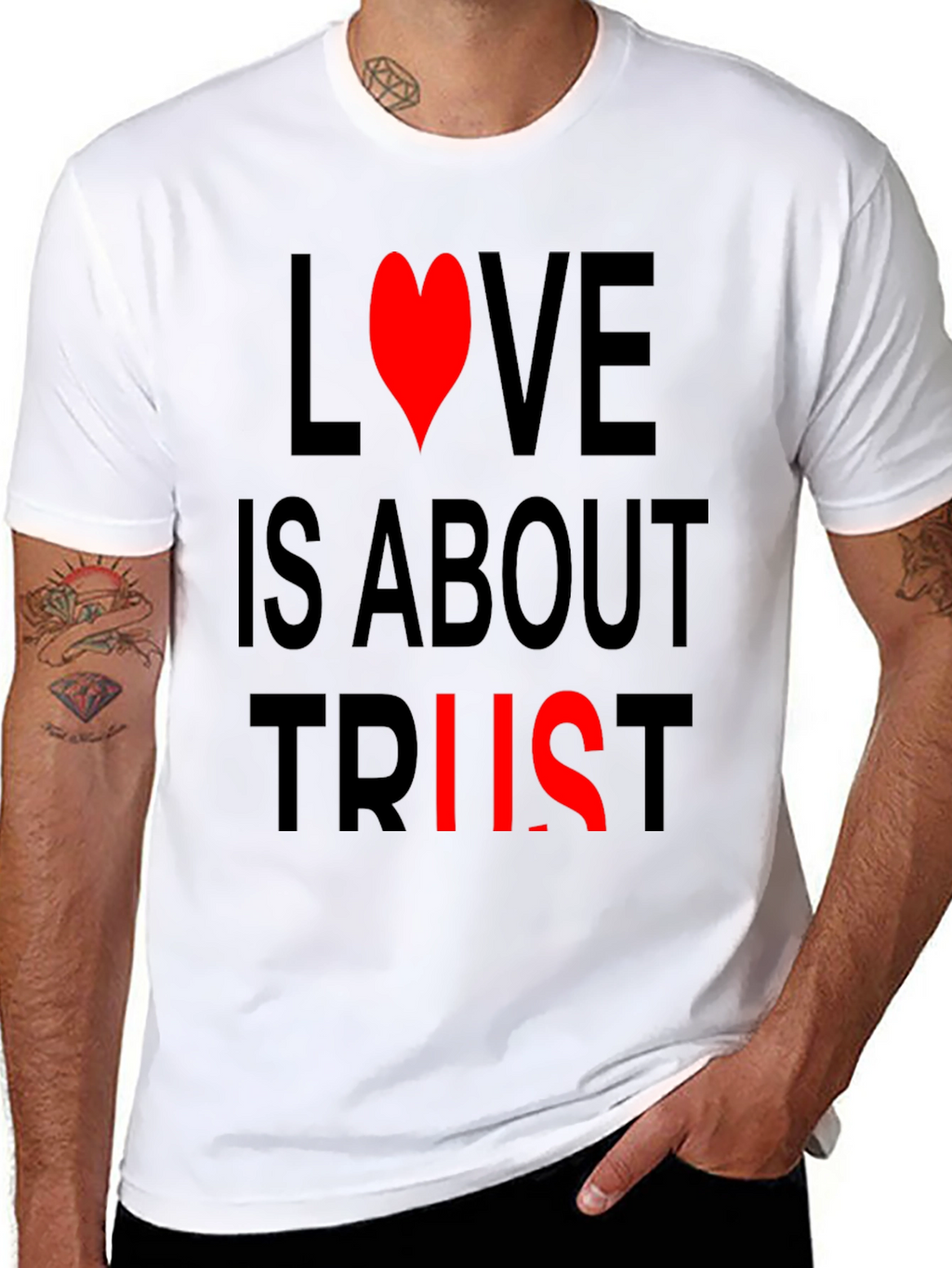 Love and Trust Black T-Shirt
