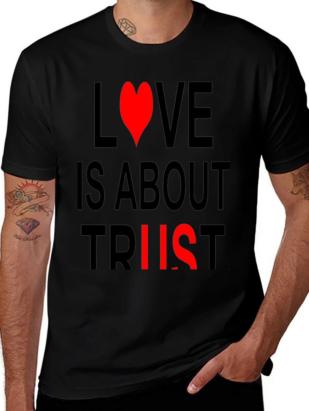 Love and Trust Black T-Shirt