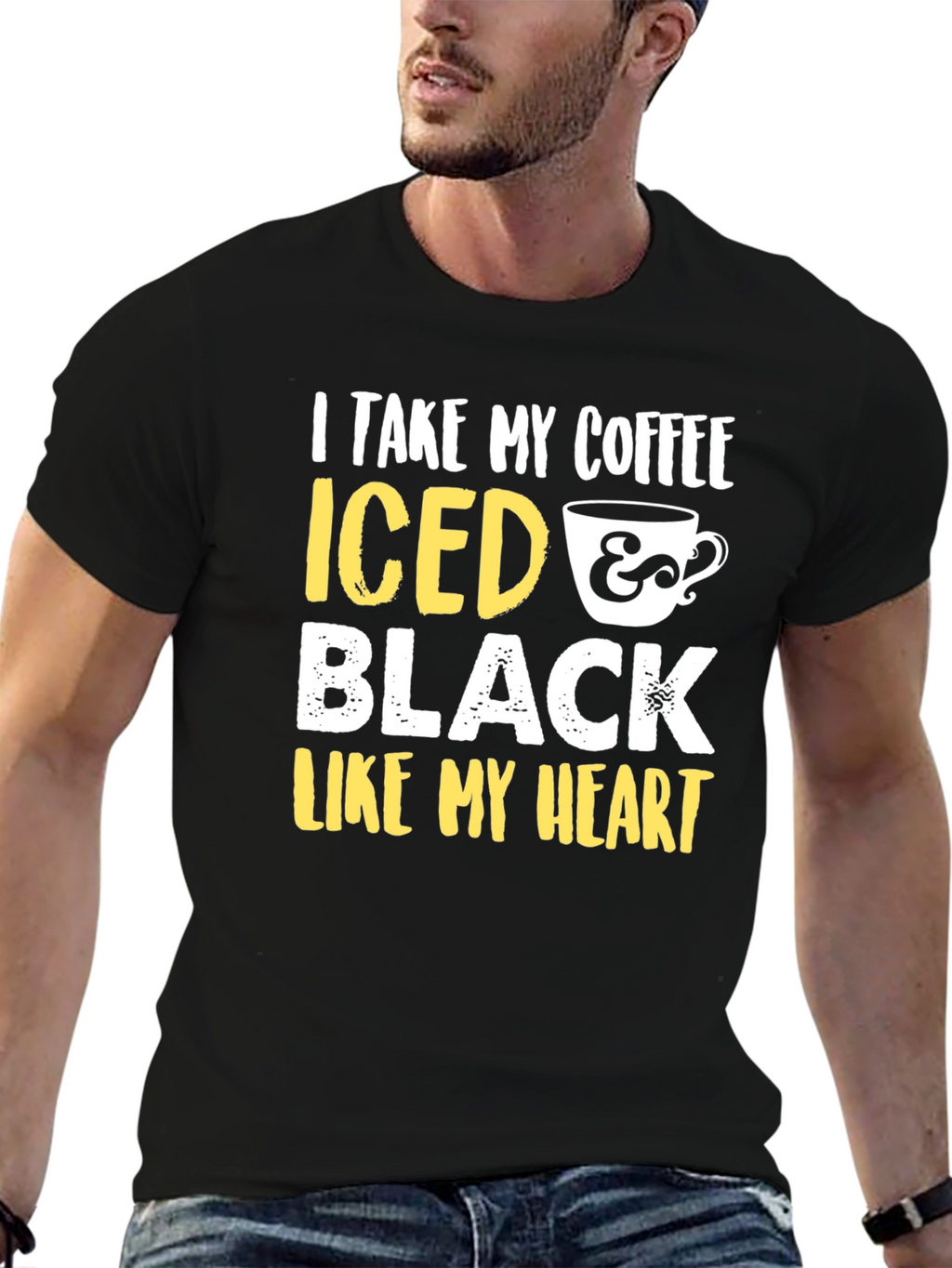 Iced Coffee Black Heart Graphic Tee