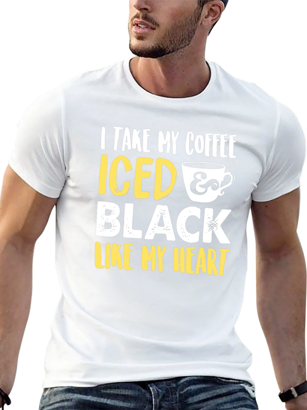 Iced Coffee Black Heart Graphic Tee