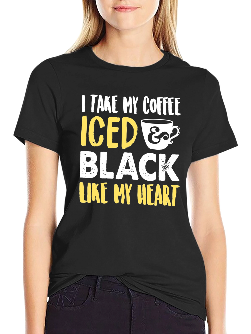 Iced Coffee Black Heart Graphic Tee