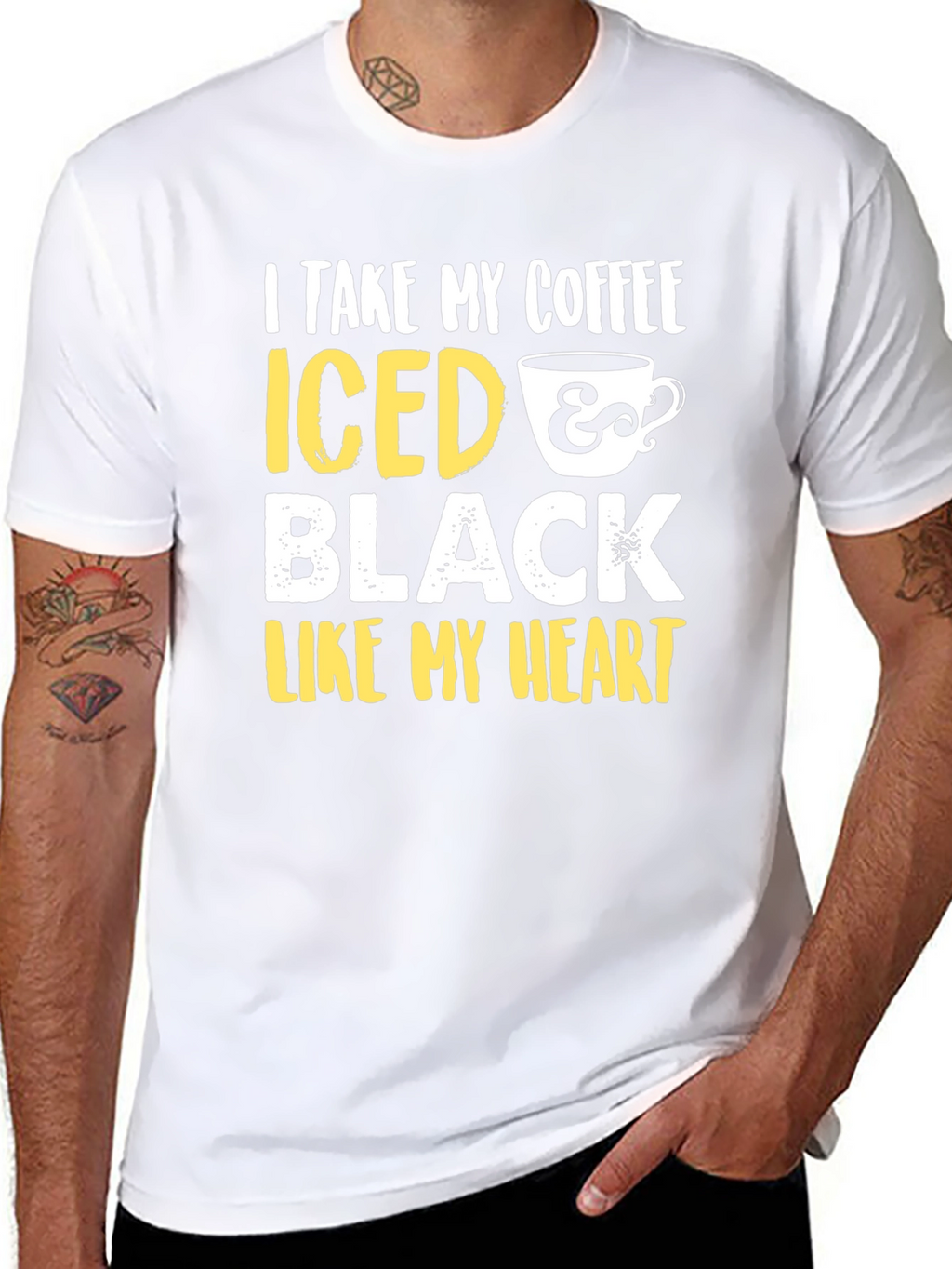 Iced Coffee Black Heart Graphic Tee