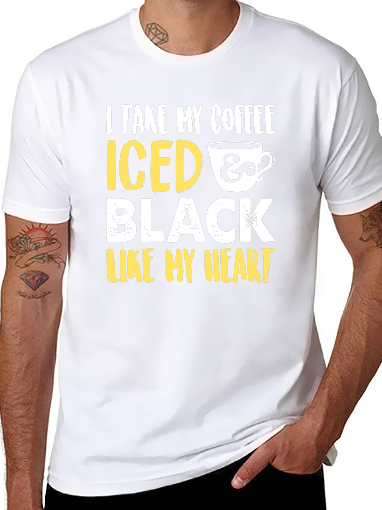 Iced Coffee Black Heart Graphic Tee