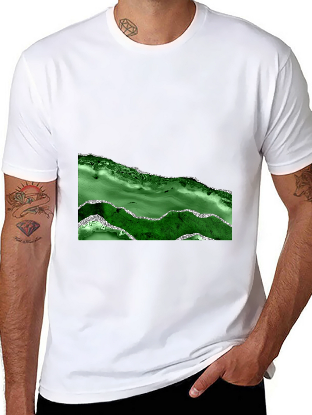 Emerald Green Agate Graphic Tee