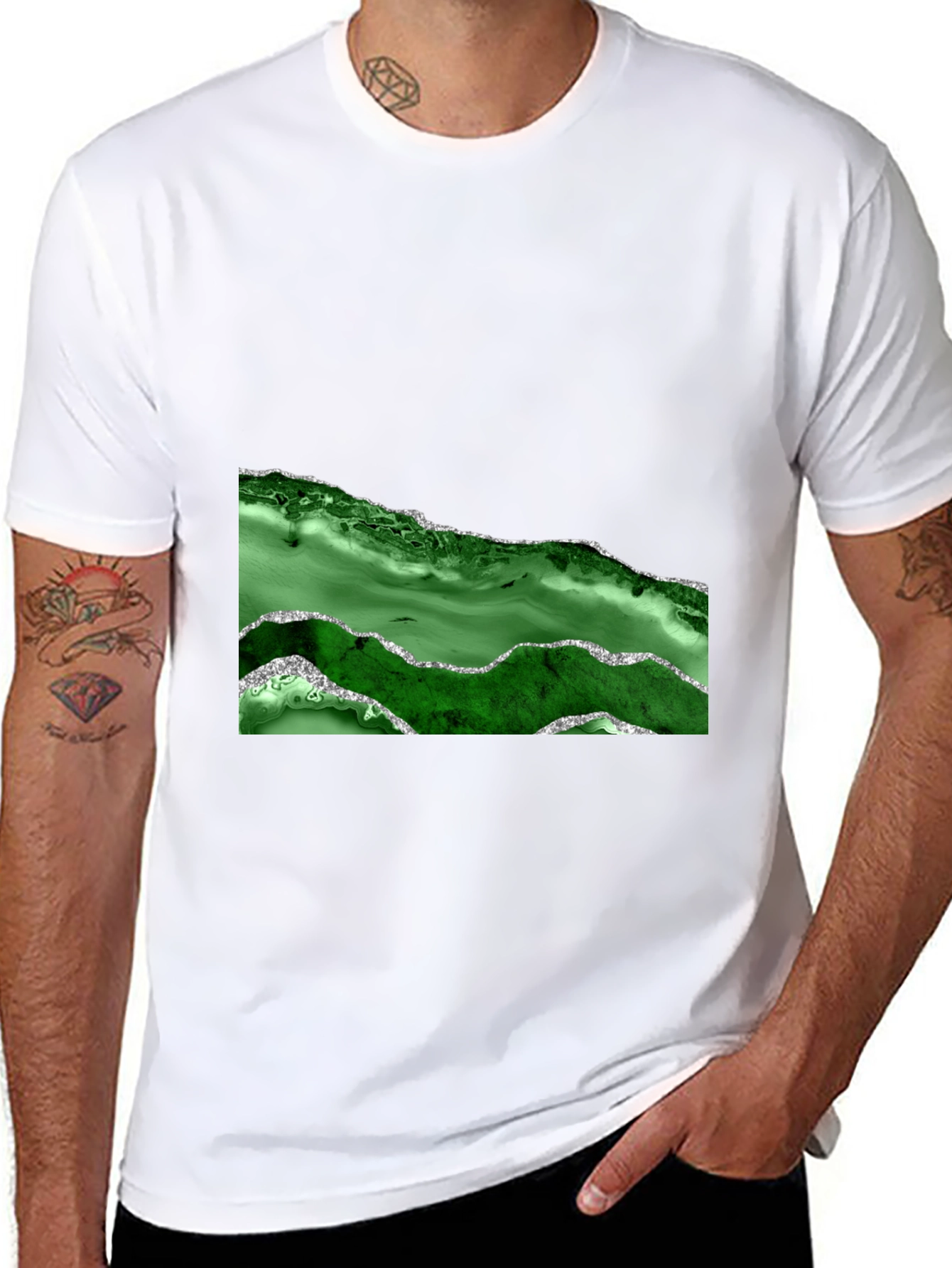 Emerald Green Agate Graphic Tee