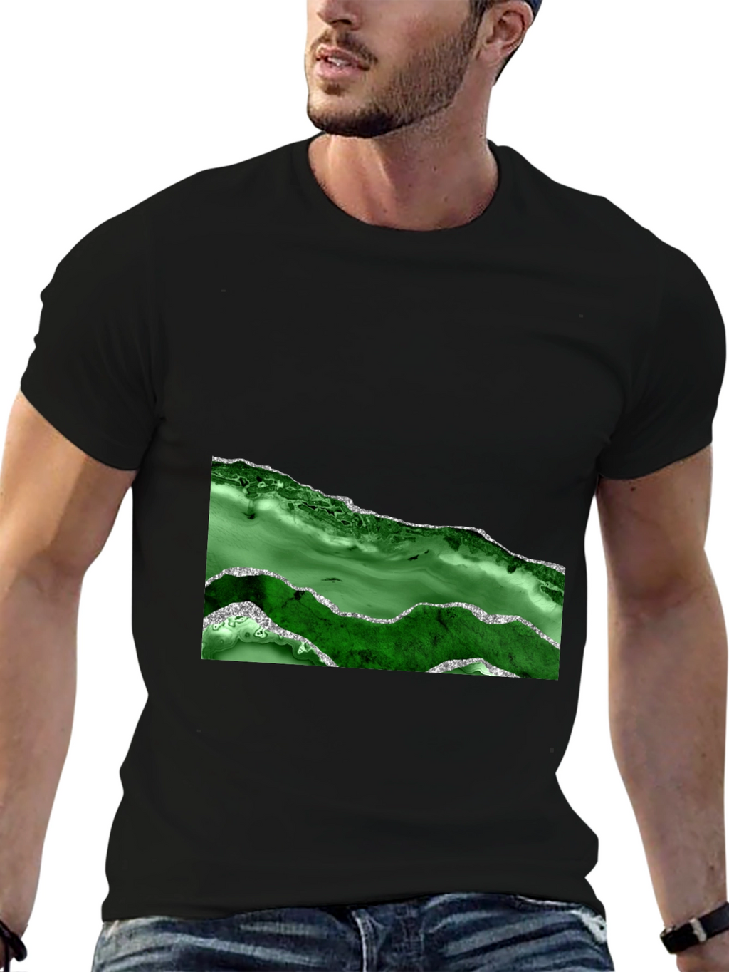 Emerald Green Agate Graphic Tee