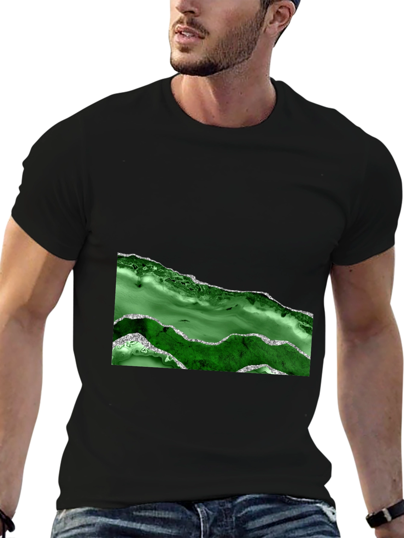 Emerald Green Agate Graphic Tee