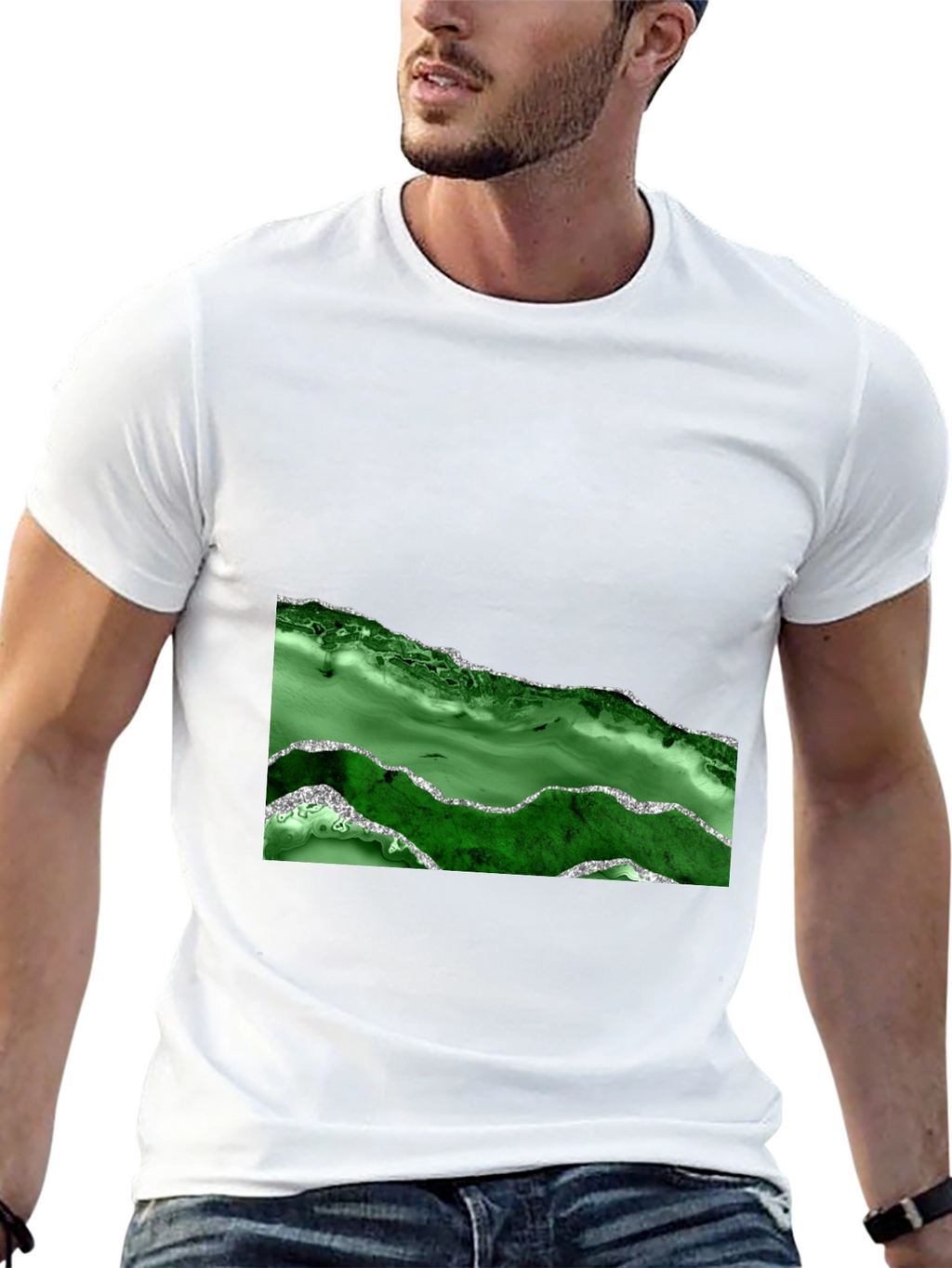 Emerald Green Agate Graphic Tee