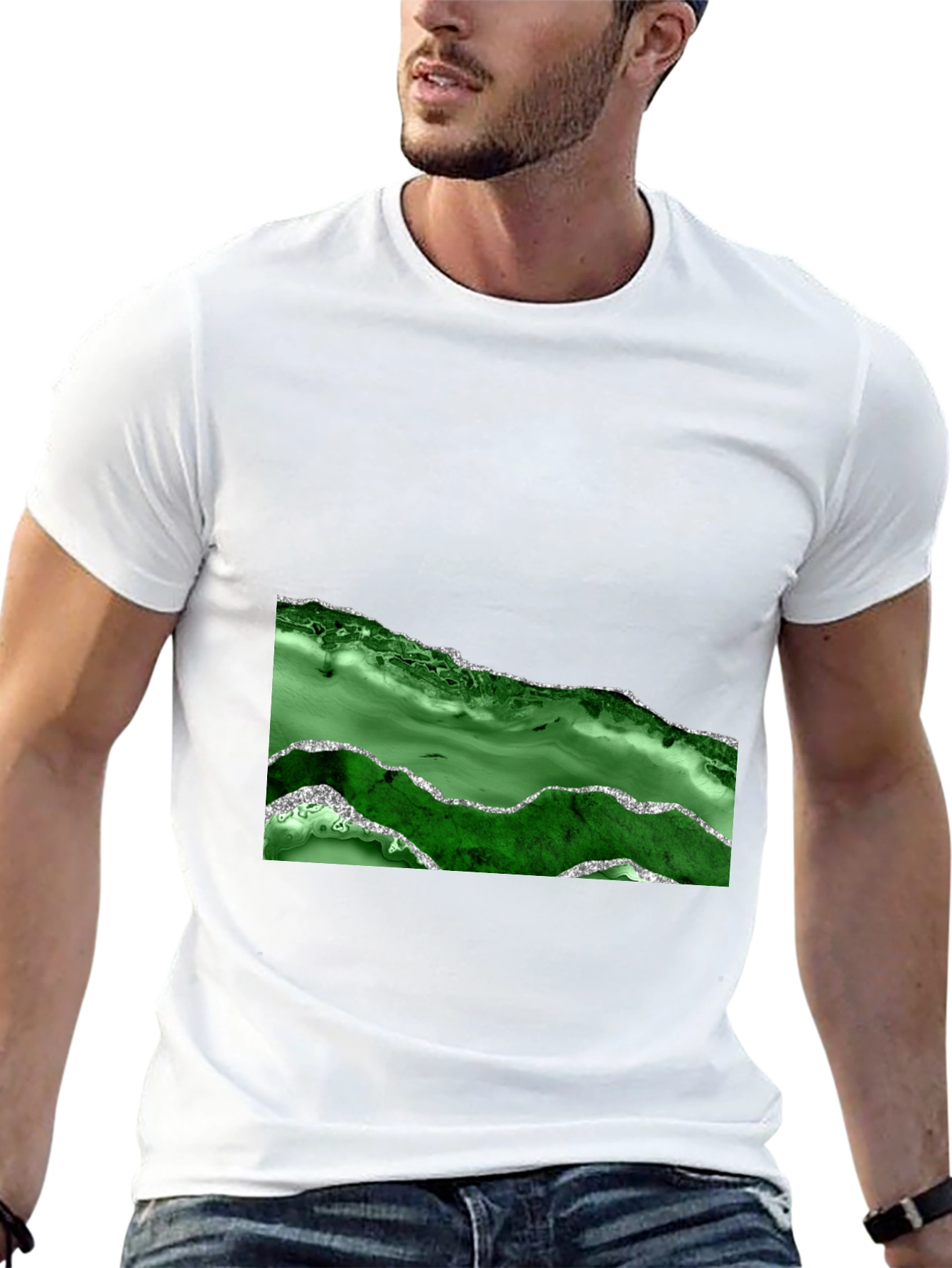Emerald Green Agate Graphic Tee