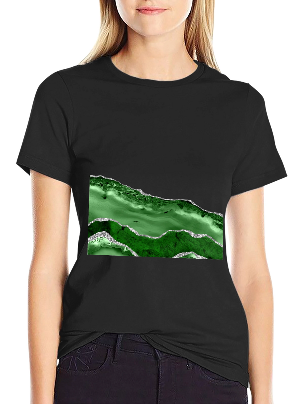 Emerald Green Agate Graphic Tee