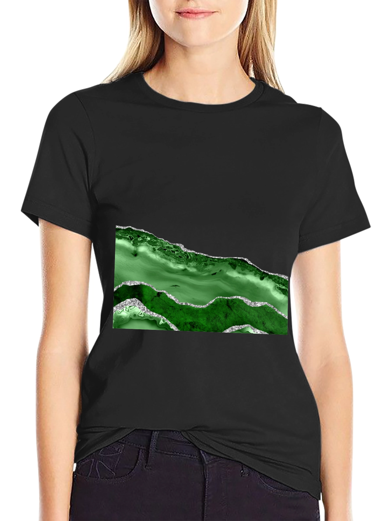 Emerald Green Agate Graphic Tee