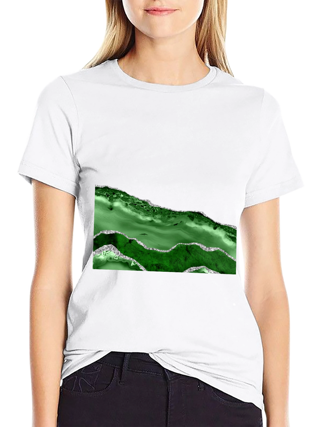 Emerald Green Agate Graphic Tee