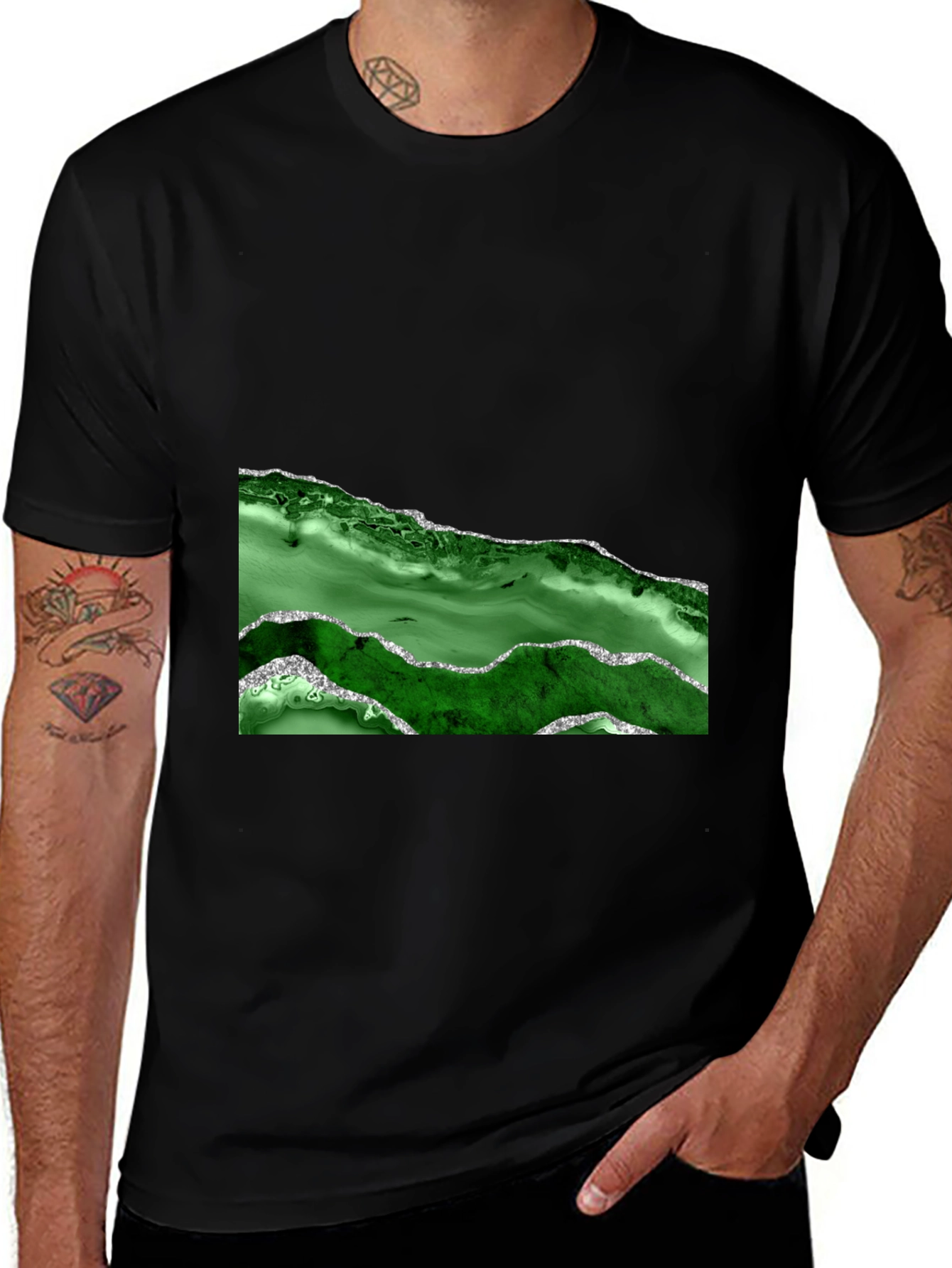 Emerald Green Agate Graphic Tee