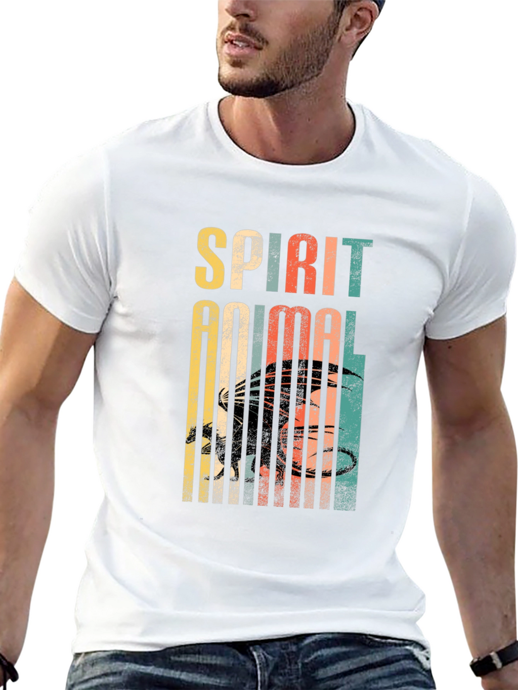Dragon Spirit Animal Retro Graphic Tee