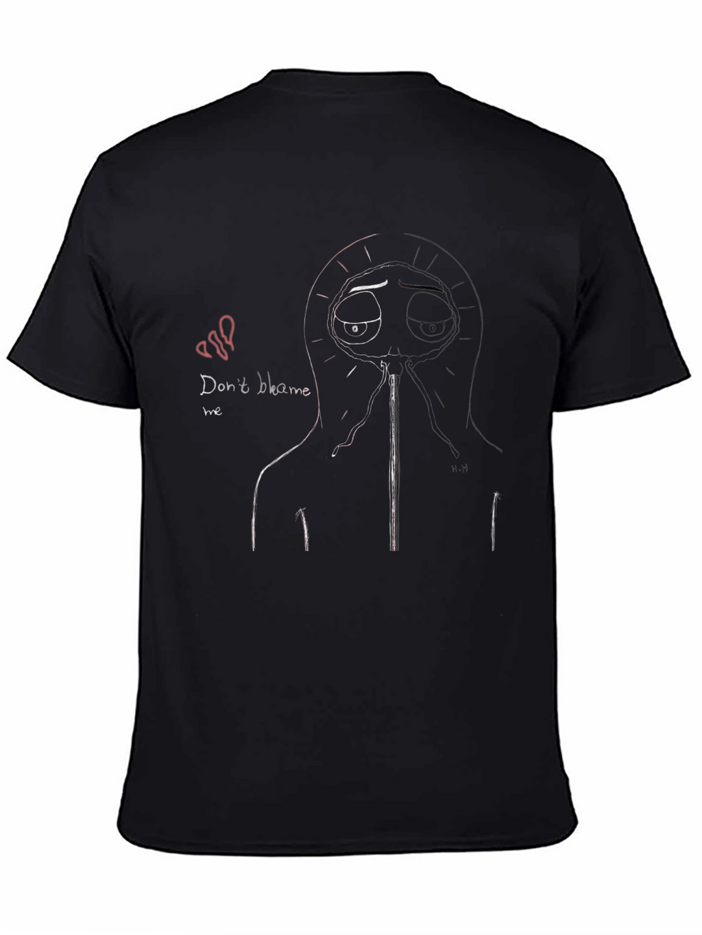 Dont Blame Me Graphic Tee - Black Cotton Blend