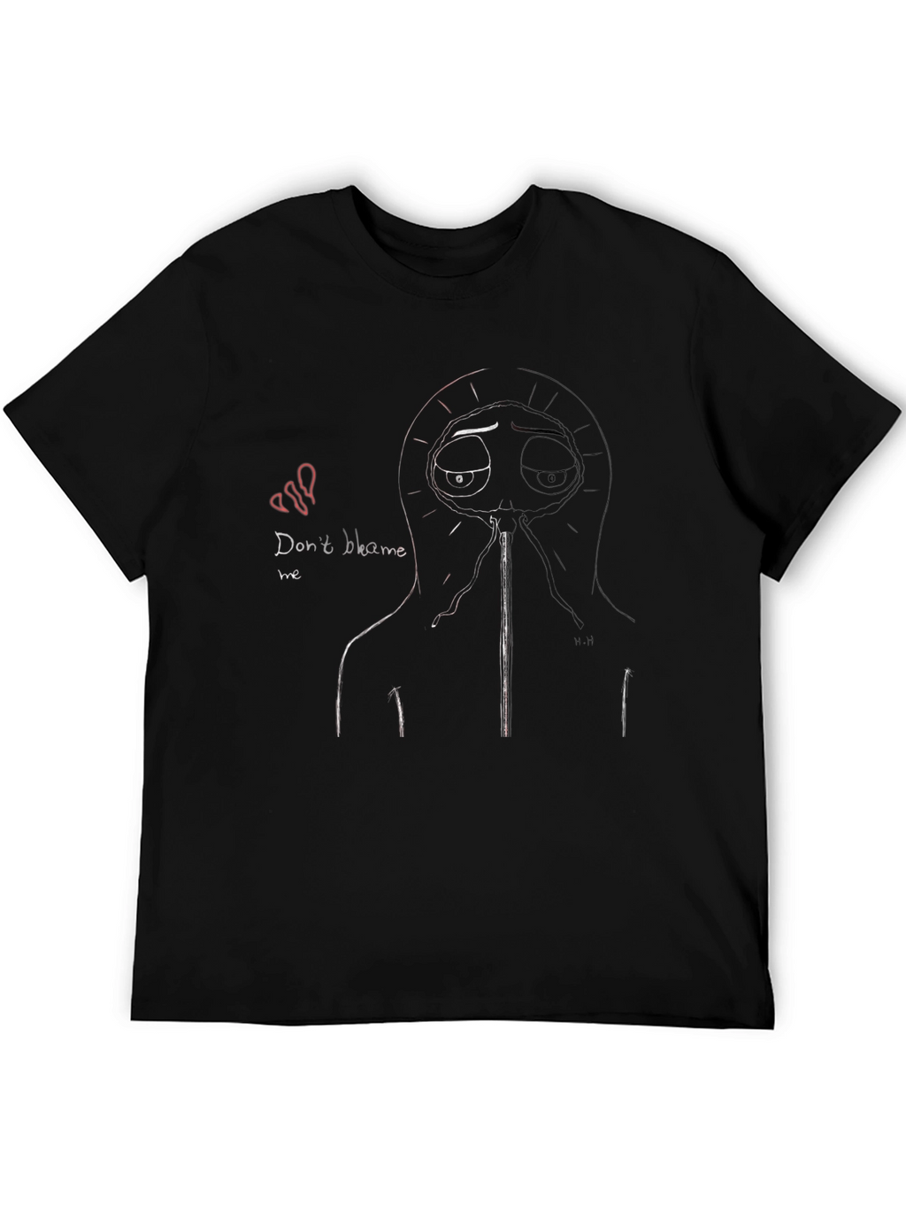 Dont Blame Me Graphic Tee - Black Cotton Blend