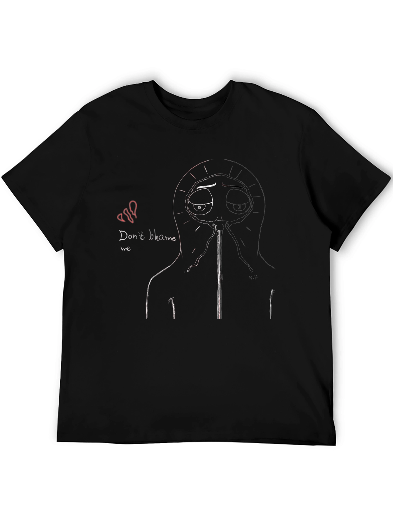 Dont Blame Me Graphic Tee - Black Cotton Blend